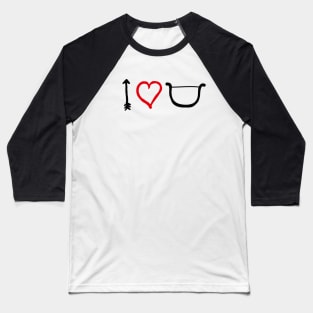 I love you bow arrow heart Cupid Valentine's day Baseball T-Shirt